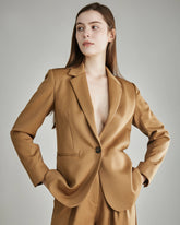 Blazer en Laine à Revers Pointe pour Femmes
